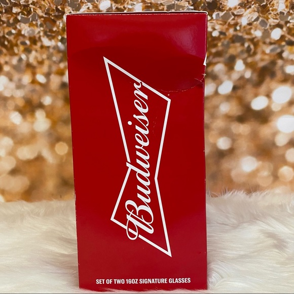 Budweiser Clear Signature Glassware 2 Piece Set - Picture 6 of 7